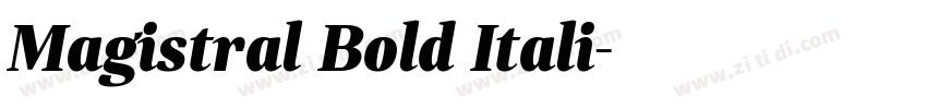 Magistral Bold Itali字体转换